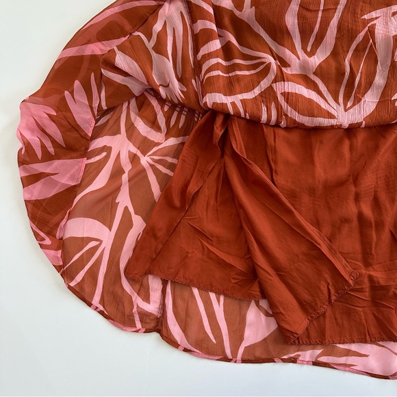 Anthropologie The Marais Printed Chiffon Maxi Dress in Medium Orange | XL | NWT - Picture 9 of 15